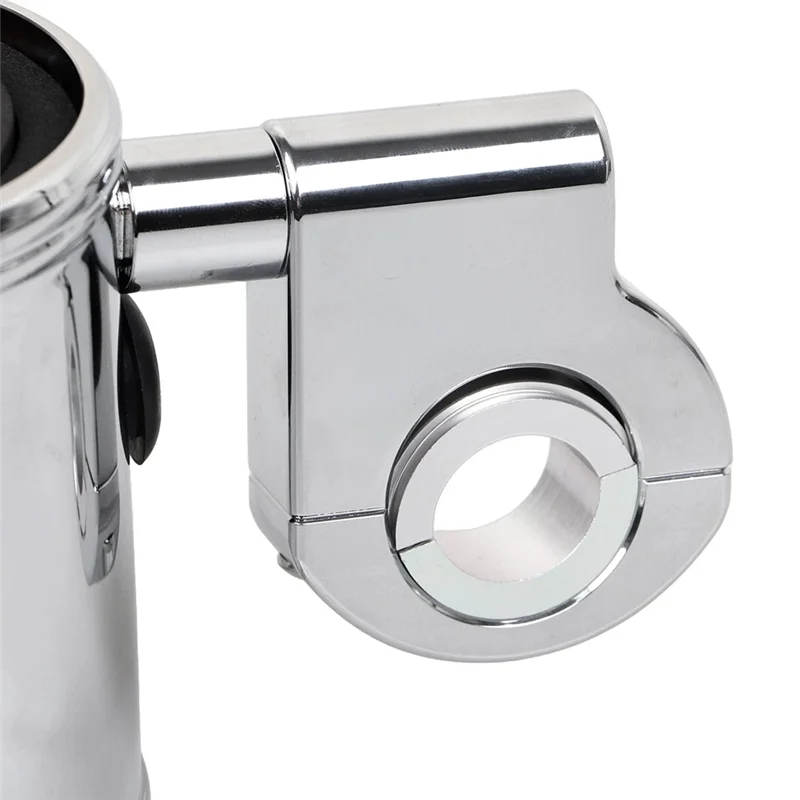 Portavasos cromado para manillar de motocicleta, ajuste Universal para Sportster de 7/8 "1" 1,25"