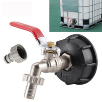 S60x6 Coarse Thread IBC Tank Tap Connecter X 1/2'' 3/4'' Water Coupling Adapter 1000L Garden Home Replacement Valve Fitting
