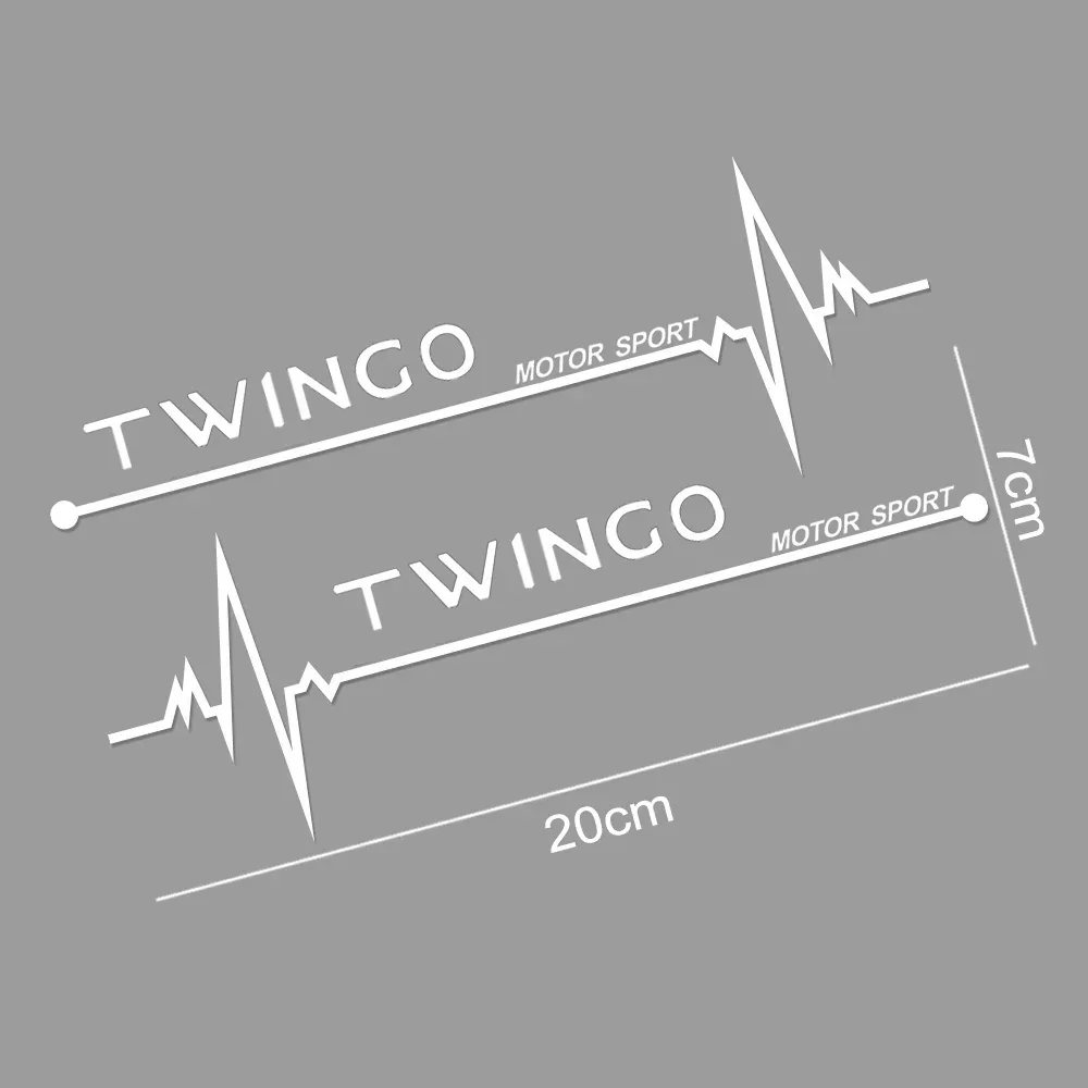 2PCS PVC Car Side Window Stickers Vinyl Waterproof Decals for Renault Twingo Badge Auto Body Styling Pad Tuning Accessories