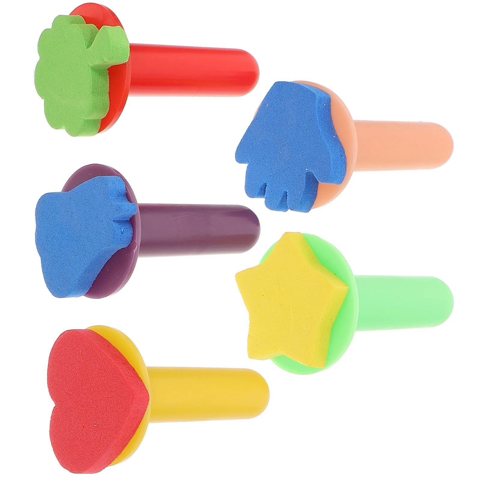 5 Pcs Painting Stamp Brushes for Kids Kits Supplies Sponges Stamper Plastic Tool Child