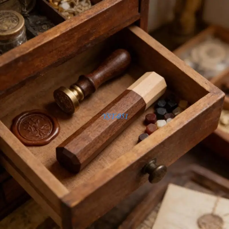 E15A Reinforced Octagonal Wooden Handle Nonslip Grip Craft Supplies Accessories