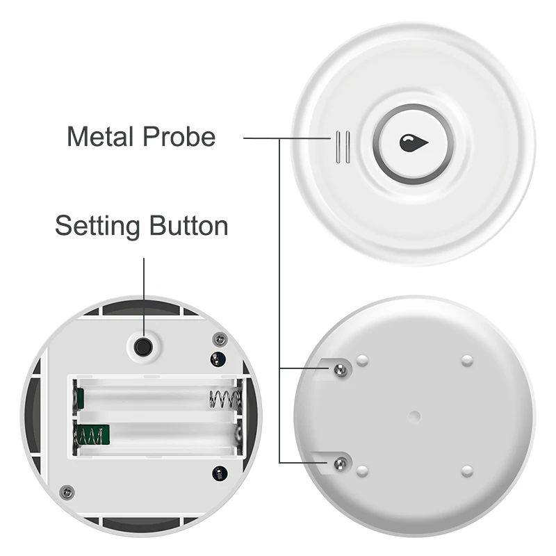 Imagem -05 - Sensor de Vazamento de Água com Monitor Remoto Detector de Nível de Estouro de Água Sistema de Alarme de Som de Segurança Tuya Smart App Wi-fi