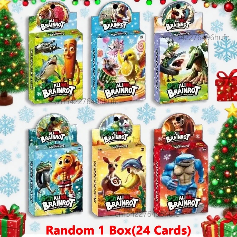 

1 Box Italian Brainrot Cards Game Tungtungtungsahur Laser Card Tralalero Tralala Card Classic Toy Collection Card Children Gift