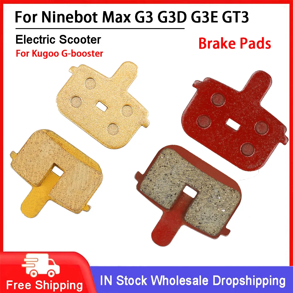 

2 комплекта тормозных колодок для электросамокатов Kugoo G-booster, Ninebot Max G3, G3D, G3E, GT3, износостойкие аксессуары для тормозных колодок