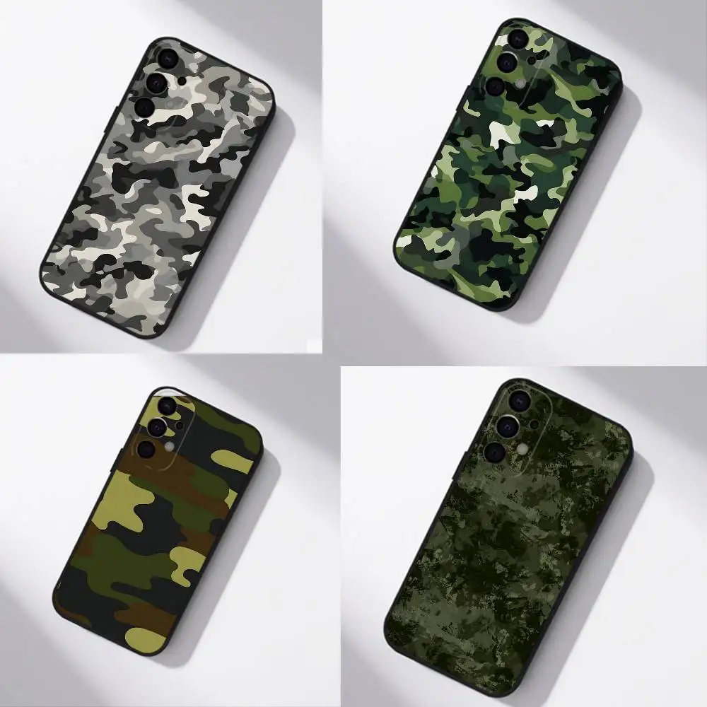 Fashion Camouflage Shockproof Phone Case For Samsung S26,S25,S24,S21,S22,S23,S30,Ultra,S20,Plus,Fe,Lite,5G Black Cover