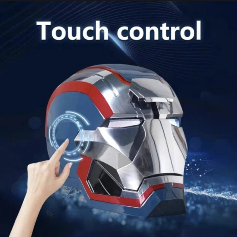 Electric Robot Wearable Voice Control Adult Full Face Automatic Iron Man Helmet Action Figurine Anime Model Toys Figures Gift