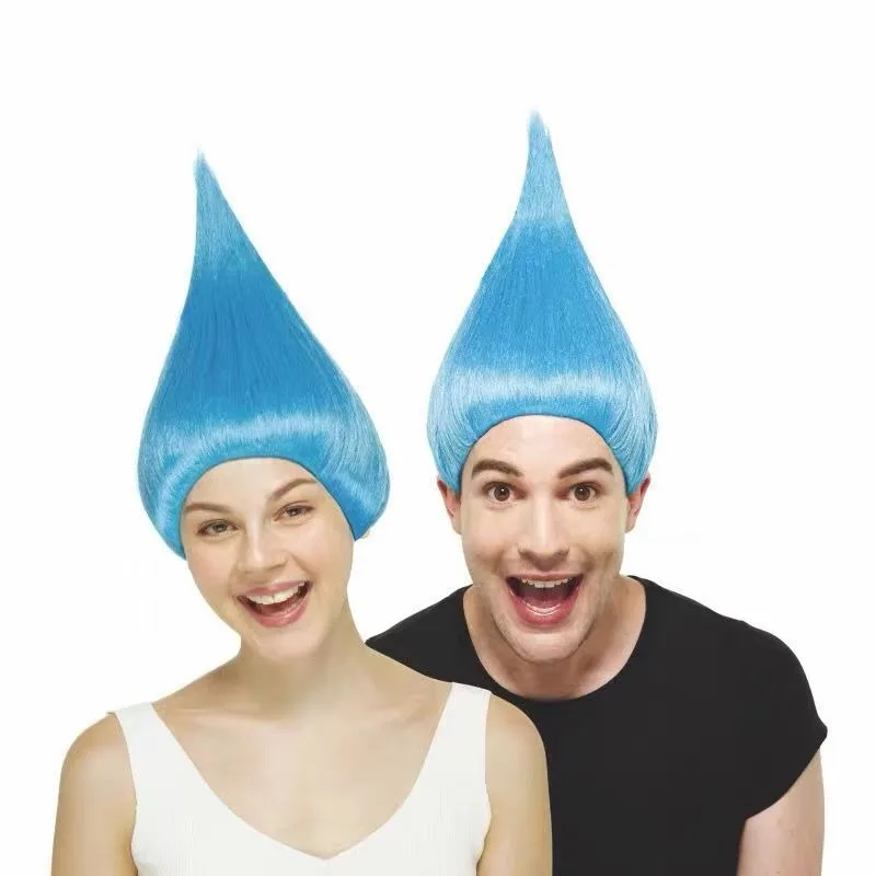 Troll festival magia elf papel vestir-se chapelaria halloween pai criança desempenho cebola headwear chama peruca gota de água cabeça