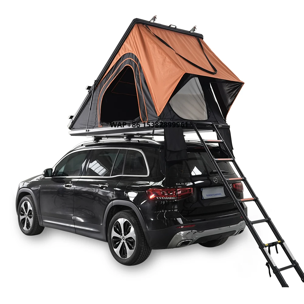 Rooftop Tent Supplier Camping Hard Shell Insulated 2 Person Roof Tent Car Roof Top With Solar