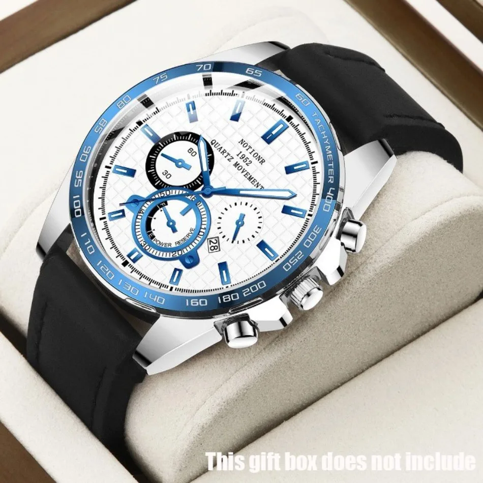 Fashion Men's Large Dial Stainless Steel Durable Wrist Watch, Ideal Choice For Gifts