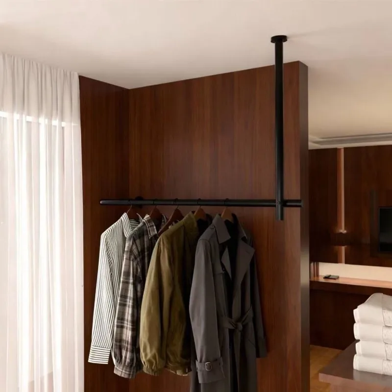 Wall Mount Clothes Hanger Heavy Load Floor Standing Rack Metal Towel Holder Space Saving Hat Garment Display Home Stand Decor
