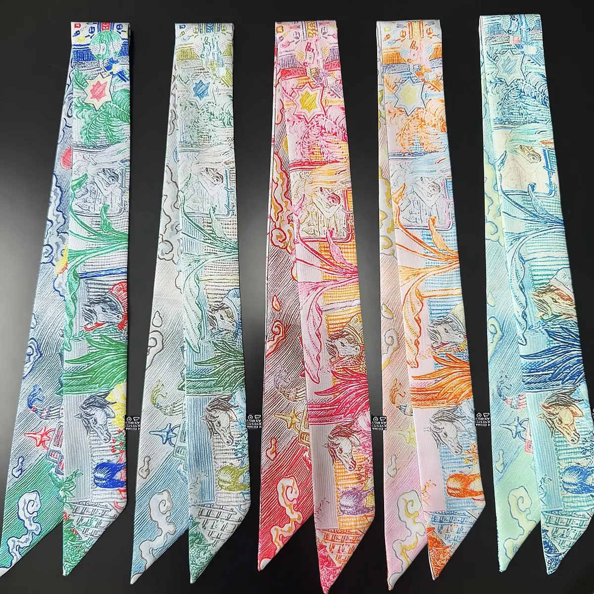 

Новая универсальная женская сумка с принтом «Голова лошади», лента-шарф для ручки сумки, лента-шарф для волос, лента-шарф для ручки сумки/шарфа