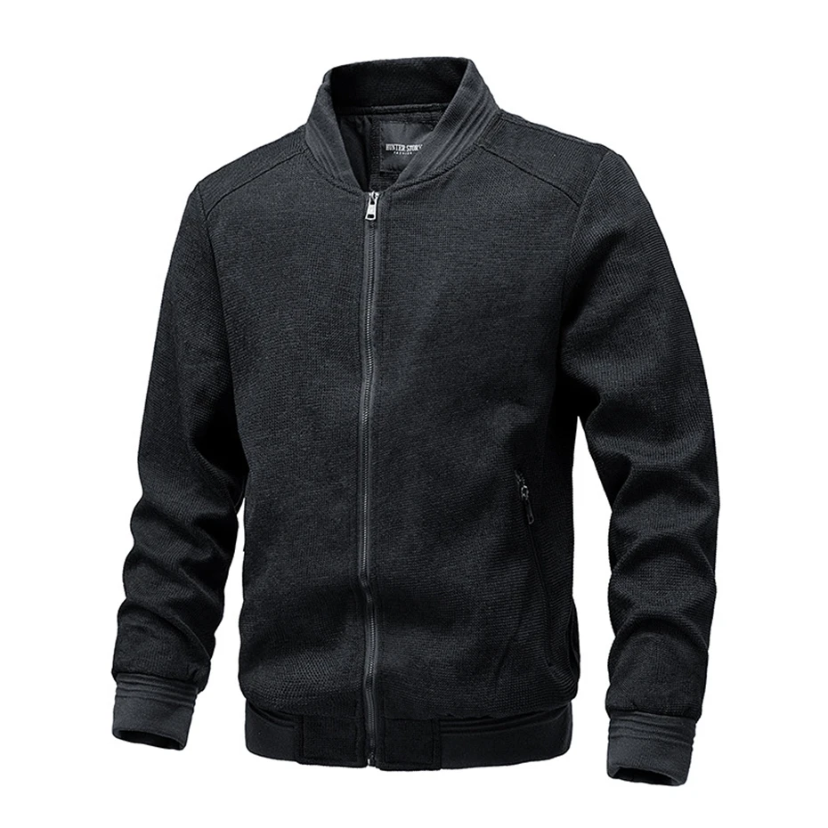 

Spring Autumn Varsity Jacket Men Fashion Casual Solid Color Baseball Jacket Male O-neck Jackets