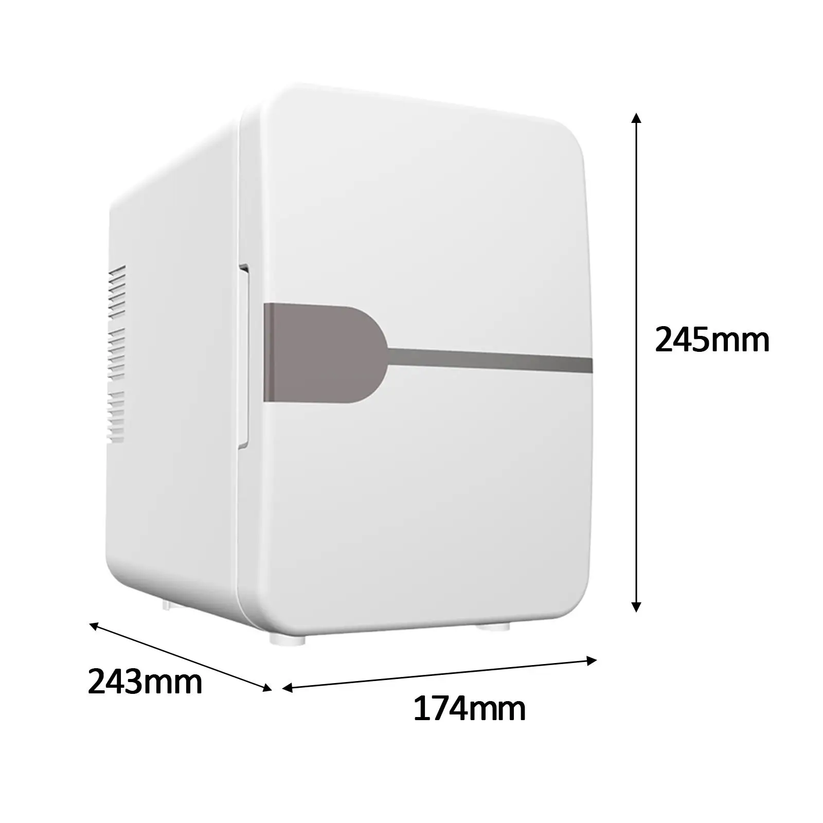 Compact Refrigerator Flat Design Fridge Little Tiny Fridge Mini Fridge Skincare Fridge for Food Desktop Office Drinks Outdoor