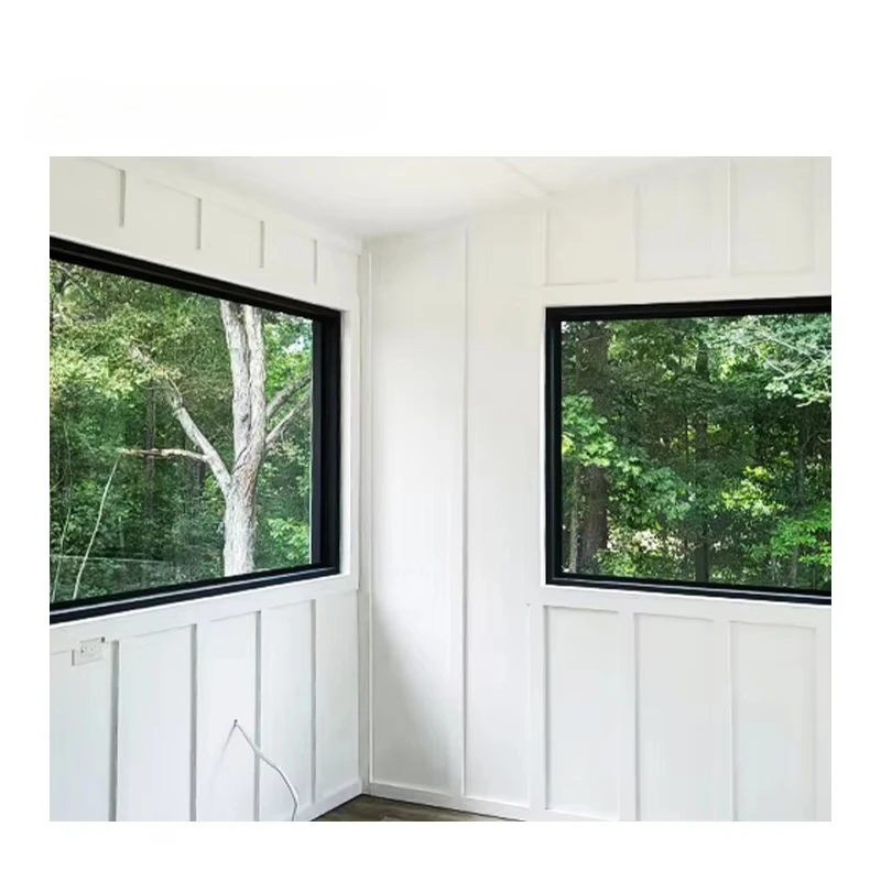 

Hurricane Impact Proof Skylight Exterior Thin Frame Black Large Aluminum Fixed Decoration Pictures Windows