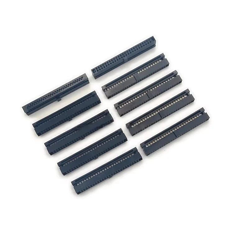 5Sets 1.27mm Pitch FC6P-80P Simple Horn Plug IDC Crimp Socket 0.635 Gray Cable Pressure Connector