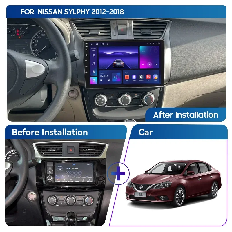 Android Car Radio for Nissan Sylphy 2012-2018 LHD Carplay Auto Multimedia Player Smart Systems Car Stereo GPS Navigation