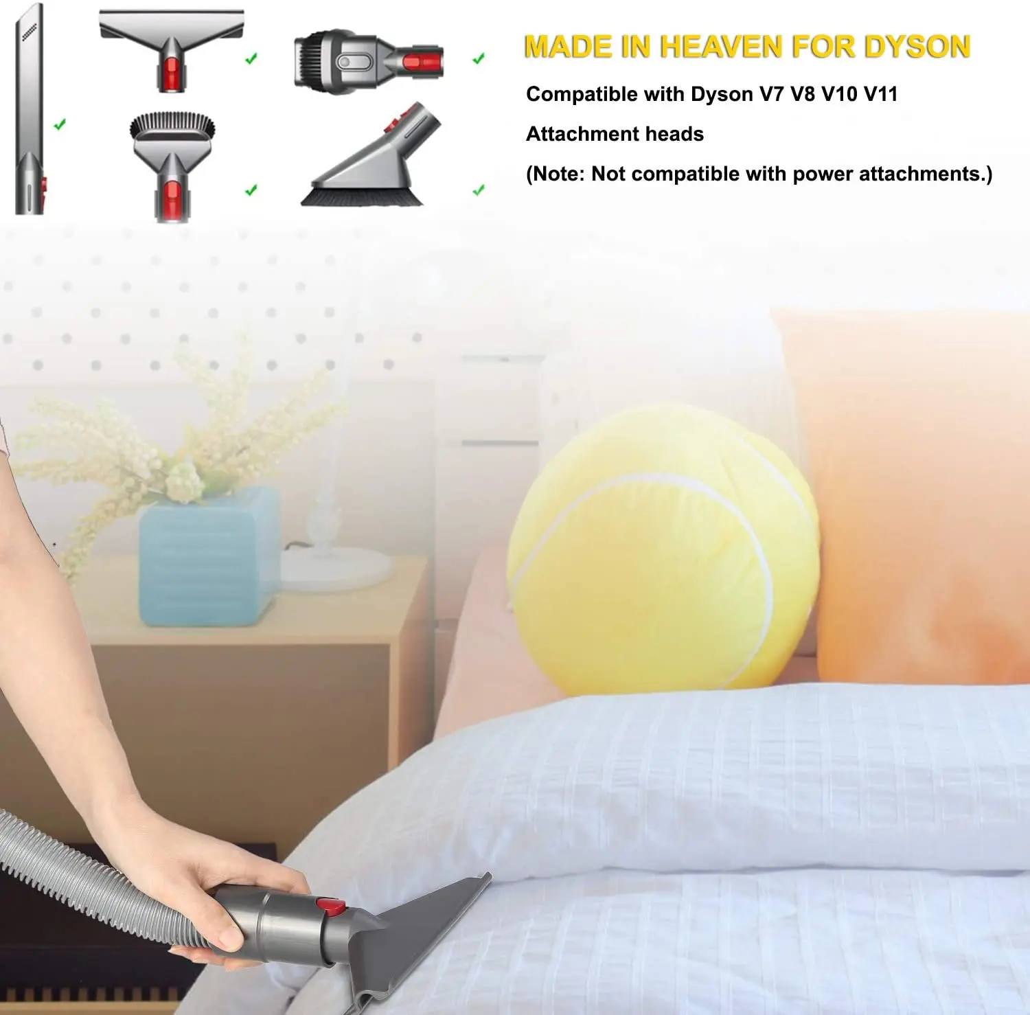 Flexible Extension Hose Compatible with Dyson V7V8V10V11V12V15G5 Cordless Stick Vacuum Cleaner Accessory