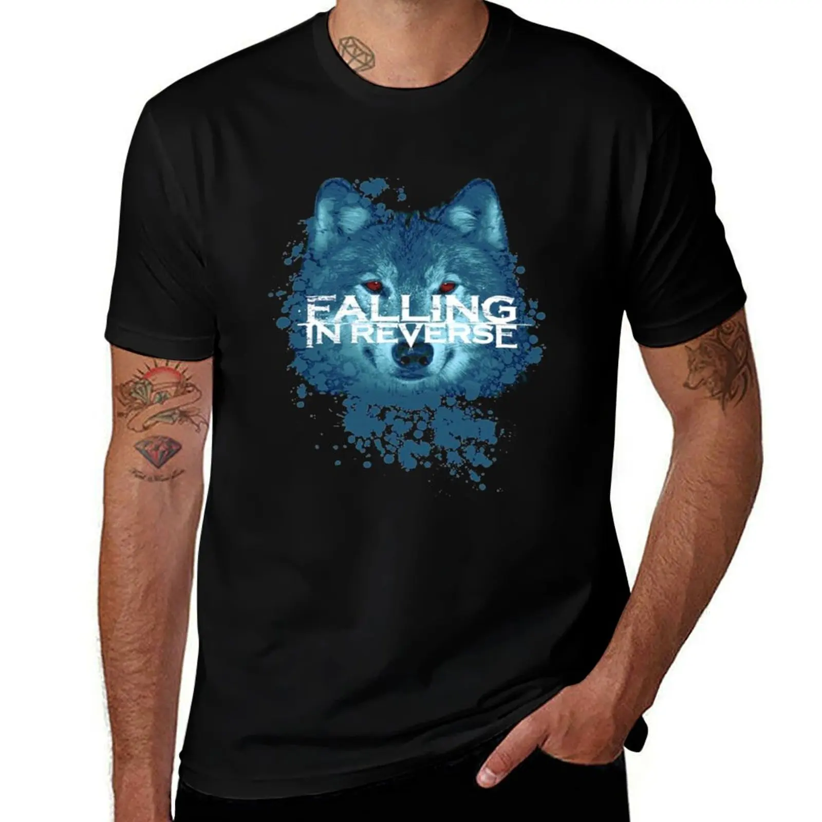 Animal blue faling coming home rock love music T-Shirt man t shirts cotton T-Shirt