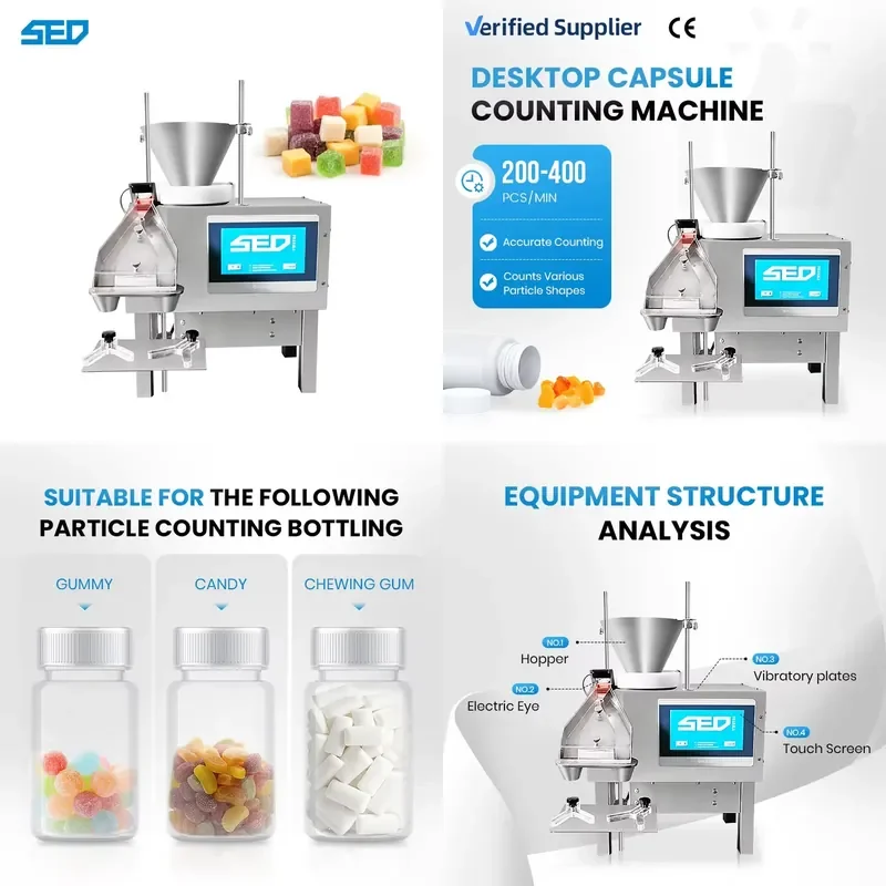 Recycling Machine 2026 Small Semi Automatic Tablet Counter Gummy Bear Candy Counting Machine for Pills