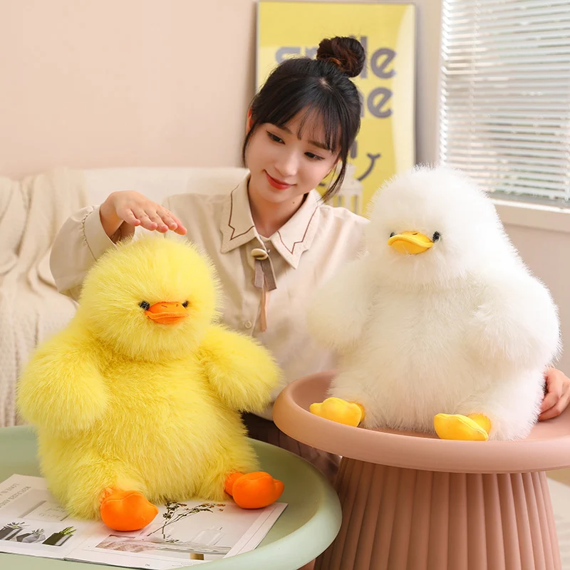 

Hot cute new fried furry duck doll Ducklings plush toy animal doll Soft girls sleeping pillow doll birthday gift