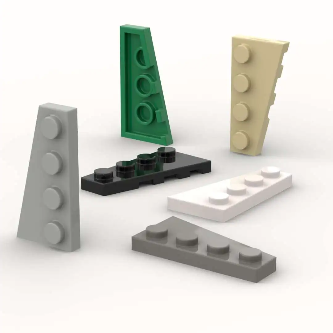 

10PCS Parts Plate 41770 Wedge Plate 4x2 Left Board Building Blocks 100% Compatible DIY Bricks Toys