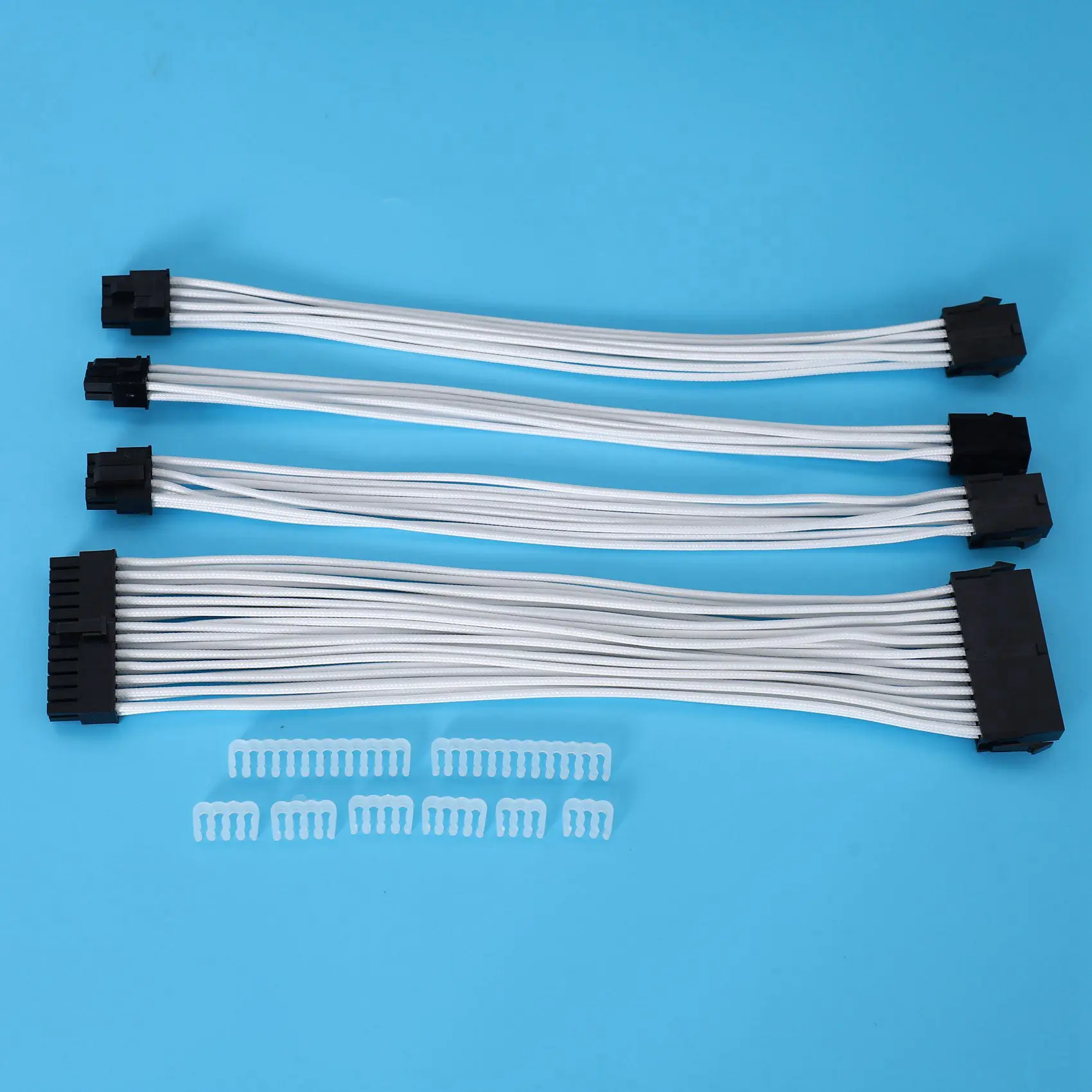Superior-2X Basic Extension Cable Kit, 2Pcs Atx 24Pin/Eps 4+4Pin/Pci-E 8Pin/Pci-E 6Pin Power Extension Cable