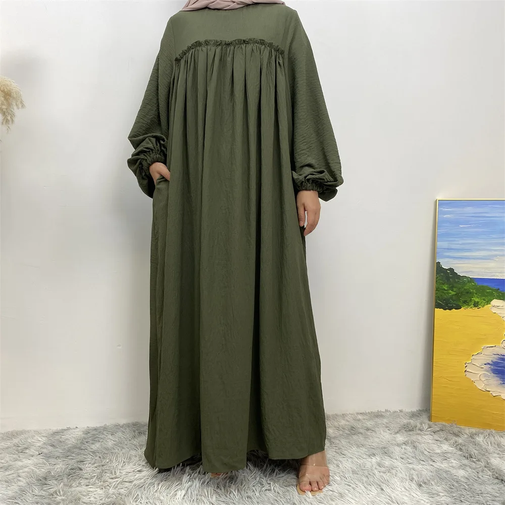 

Modest Abaya Casual Women Muslim Long Maxi Dress Turkey Kaftan Dubai Saudi Islam Eid Party Ramadan Femme Vestidos Clothing Robe