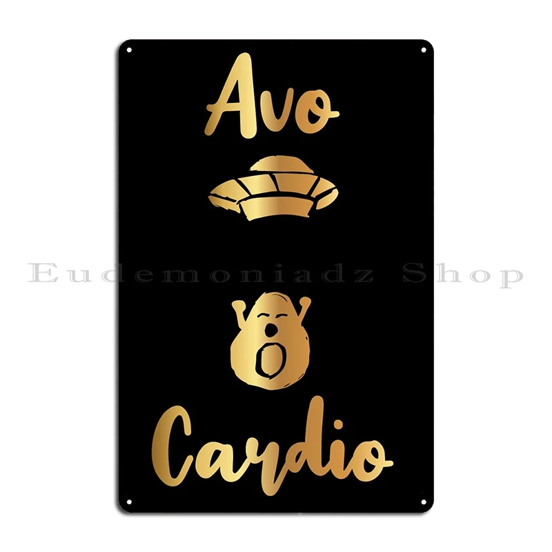 Gold Avo Cardio 12 Metal Plaque Poster Rusty Classic Cinema Customized Garage Tin Sign Poster