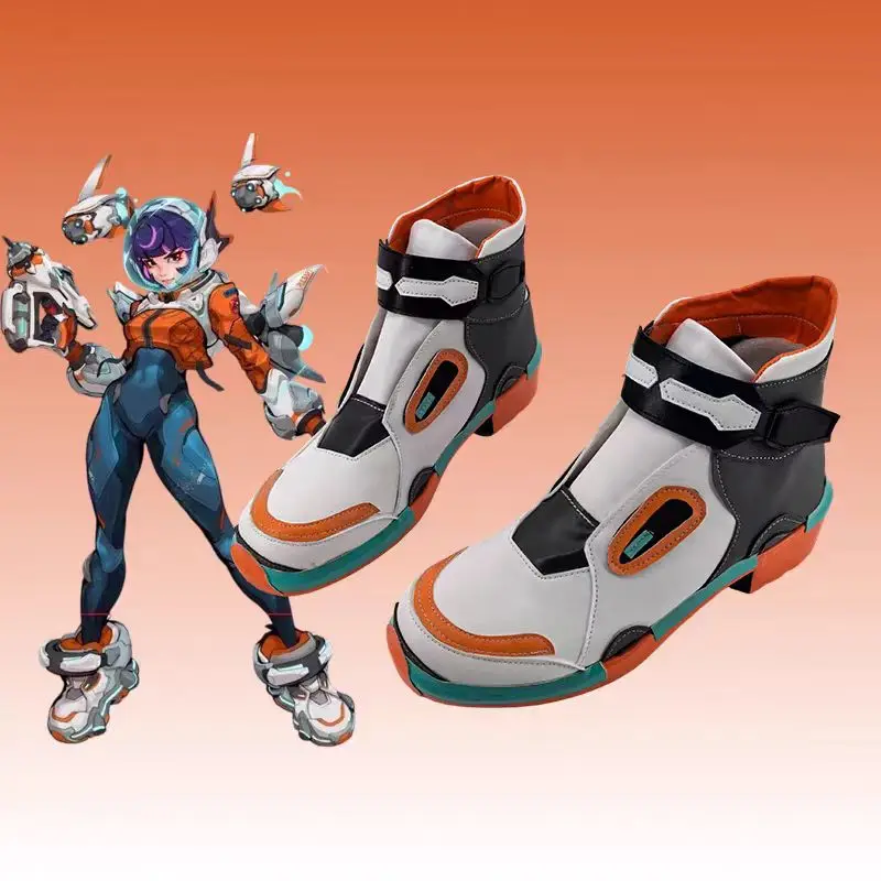 Game OW Juno Shoes OVERWATCH Cosplay Custom Made Leather Boots Overwatch Juno Cosplay Prop Shoes