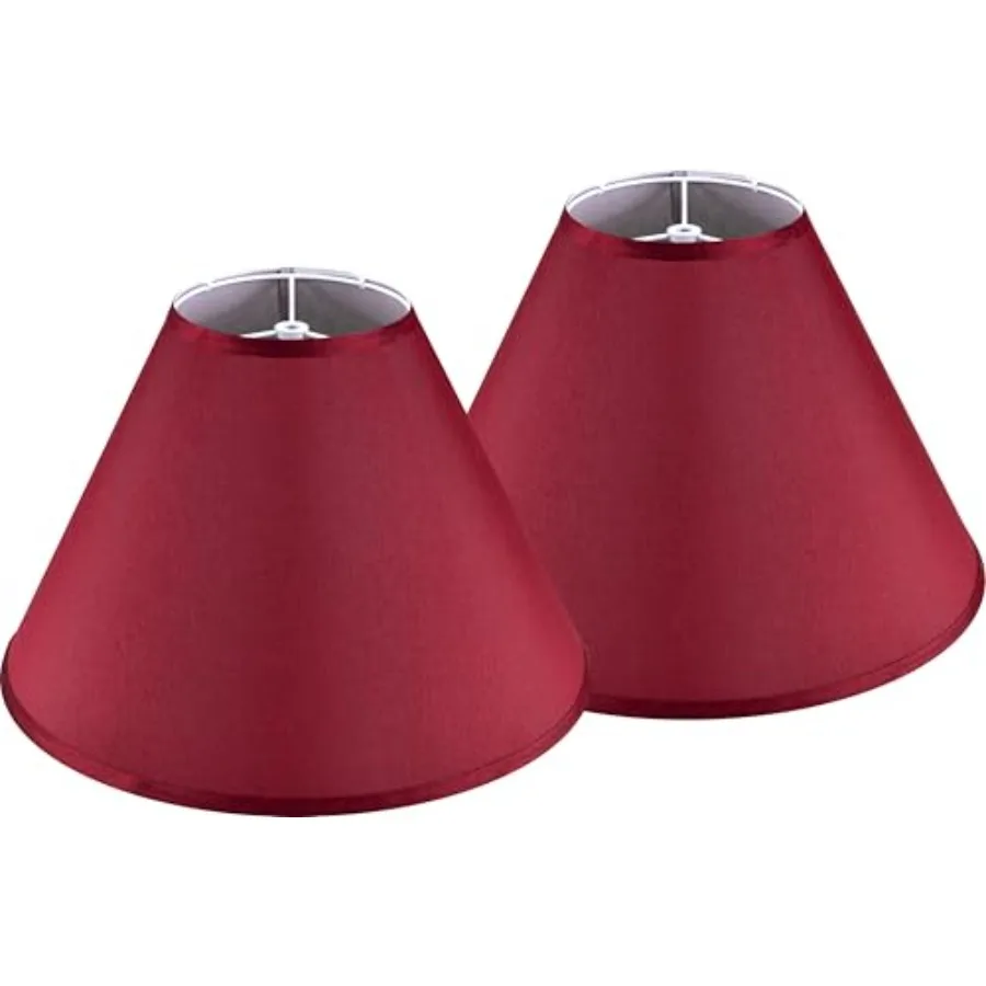 

2 шт. больших тканевых абажуров, 6,5 дюймов (верх) x 16,3 дюймов (низ) x 10,5 дюймов (высота), ручной работы, сменные абажуры для настольных ламп