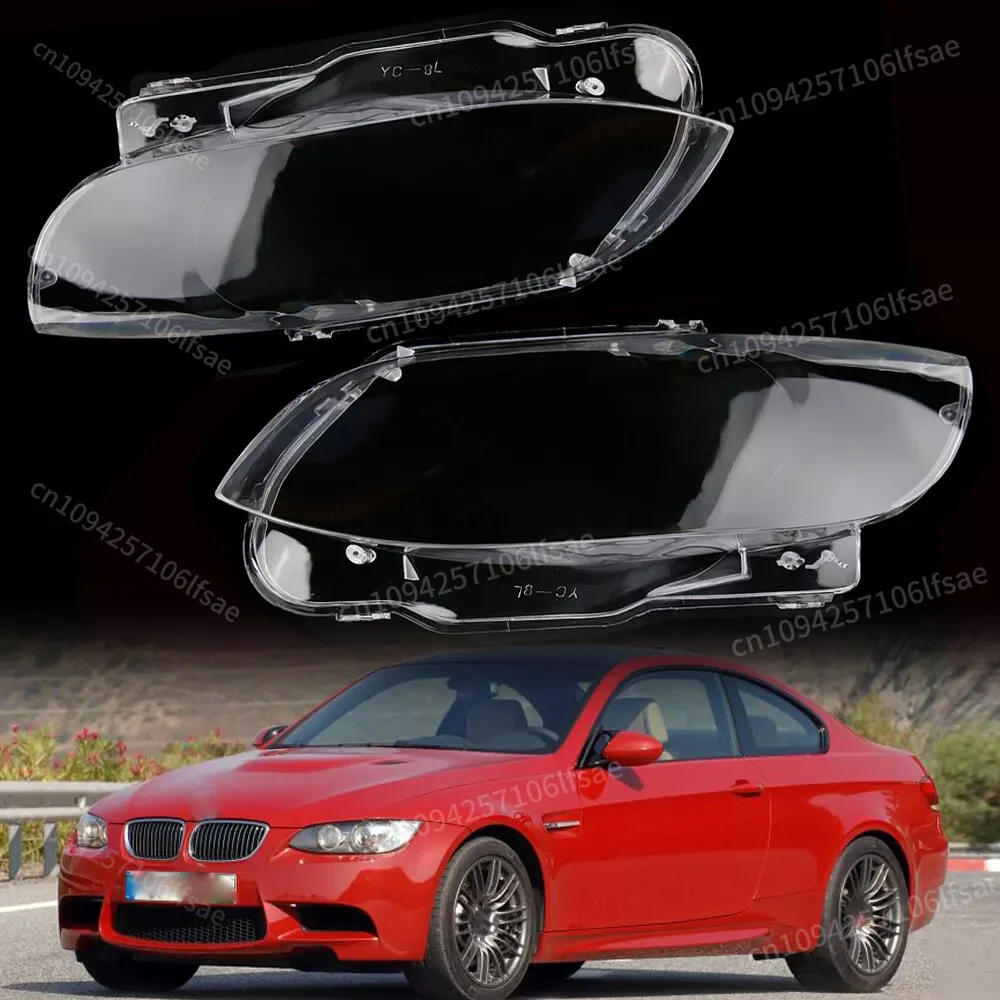 

1PCS Car Front Headlight Lens Cover For E92 E93 2006 2007 2008 2009 Glass Auto Shell Headlamp Lampshade Transparent
