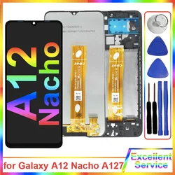 Nowy testowany wyświetlacz LCD do Samsung Galaxy A12 Nacho Wyświetlacz LCD Ekran dotykowy Digitizer do Samsung A12 A127F A127M Wymiana LCD