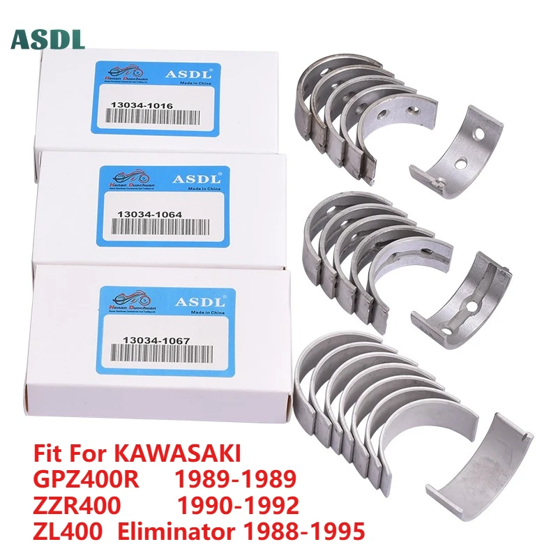 

For Kawasaki GPZ400R 1989-1989 33mm 32mm STD +25 +50 0.25 0.5 Connecting Rod Crankshaft Tile Bearing Set ZZR400 1990-1992 ZL400
