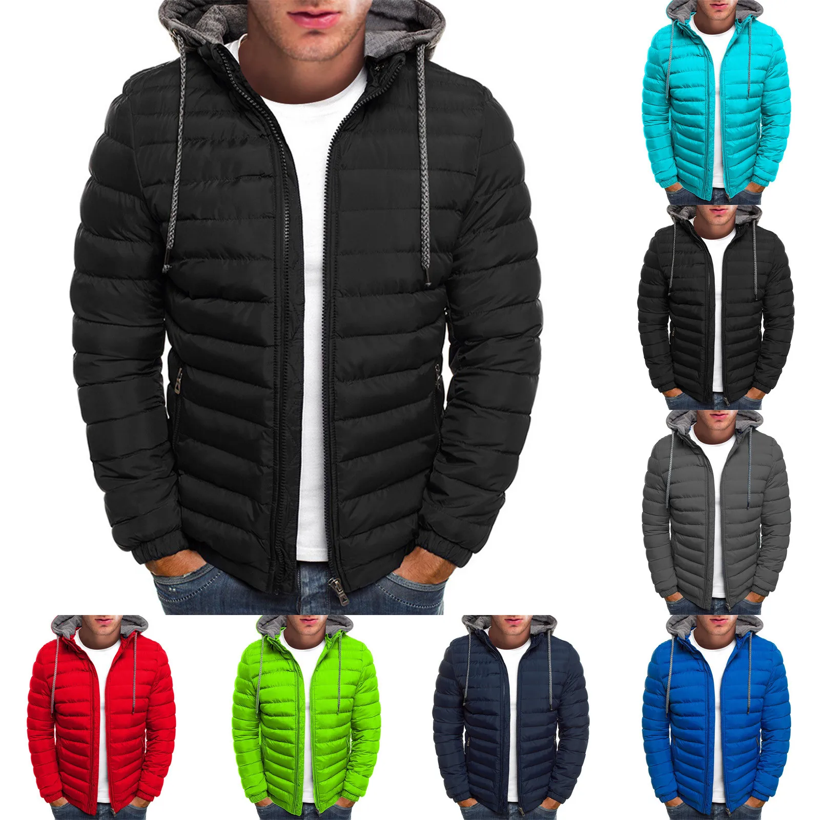 Autumn And Winter Jacket 2023 Men\'S Casual Jacket Slim Fit Fashion Hoody Jacket Warm Comfortable Solid Coat Chaquetas Hombre