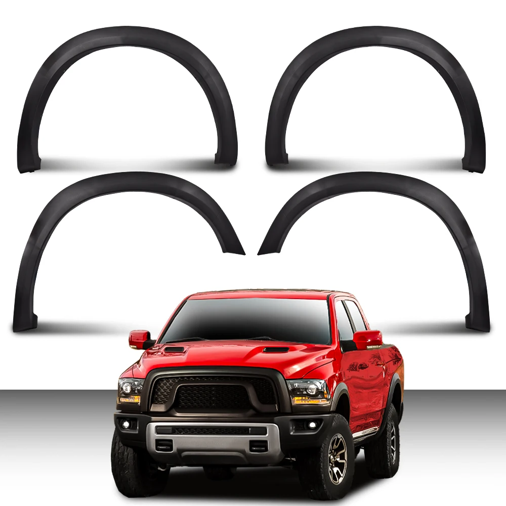 نمط مصنع Fender Flares لـ 2009-2018 Dodge Ram 1500 Fleetside Models (ليست لموديلات R/T، Ram 2500 3500 أو محرك هيمي)