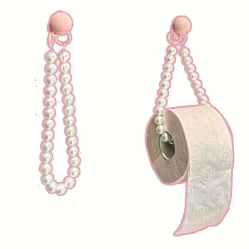 Durable Plastic Toilet Paper Holder Tissue Holder Wall Mounted Toilet Paper Holder - Nail Free Installation