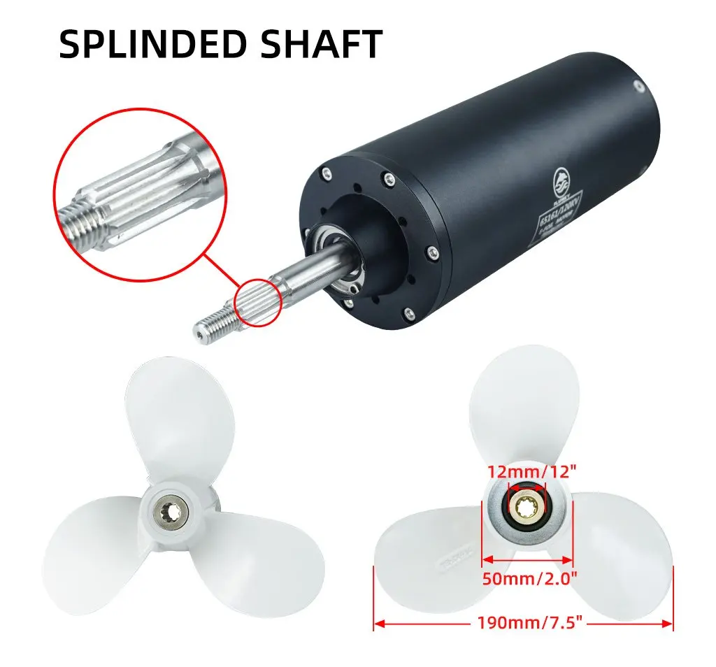 Aluminum Alloy Propeller 3.5HP Outboard Motor 2 Stroke For Flipsky 65161 Brushless Motor Boat Motor for Outboard Engine