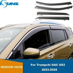 Side Window Deflectors For Trumpchi GAC GS3 2023 2024 2025 Weathershield Car Side Window Visor Rain Guard Shield Shelter