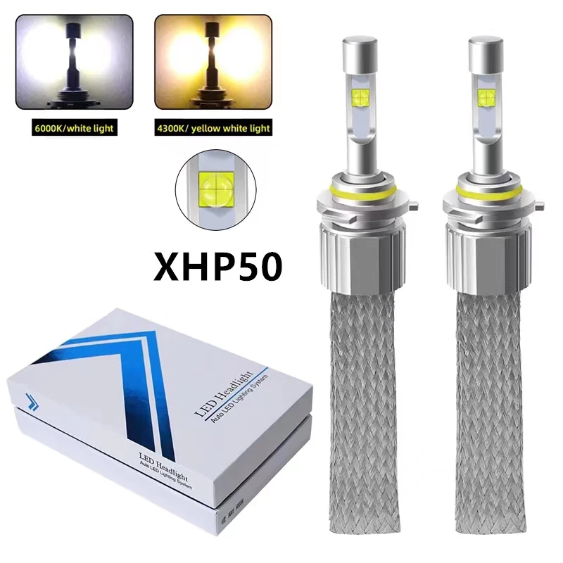 XHP50 Car Lights H4 LED H7 4300K 6000K H1 H3 H8 H11 LED Auto Lamp 12000LM Car Headlight Bulb HB3 HB4 9005 9006 Bulbs 12V Canbus