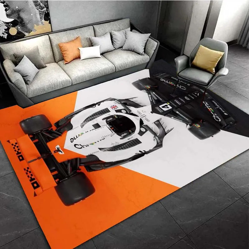 Formula One F1 Racing Car Formula 1 Area Rugs for Living Room Bedroom Decoration Rug Children Play Room Mats Anti-slip Carpets