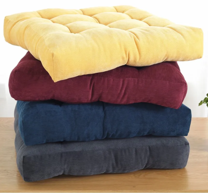 Big Square Floor Seat Cushion Corn Velvet Floor Seat Pillow for Office and Home Sofas Office Chair Chair Meditation Cushion