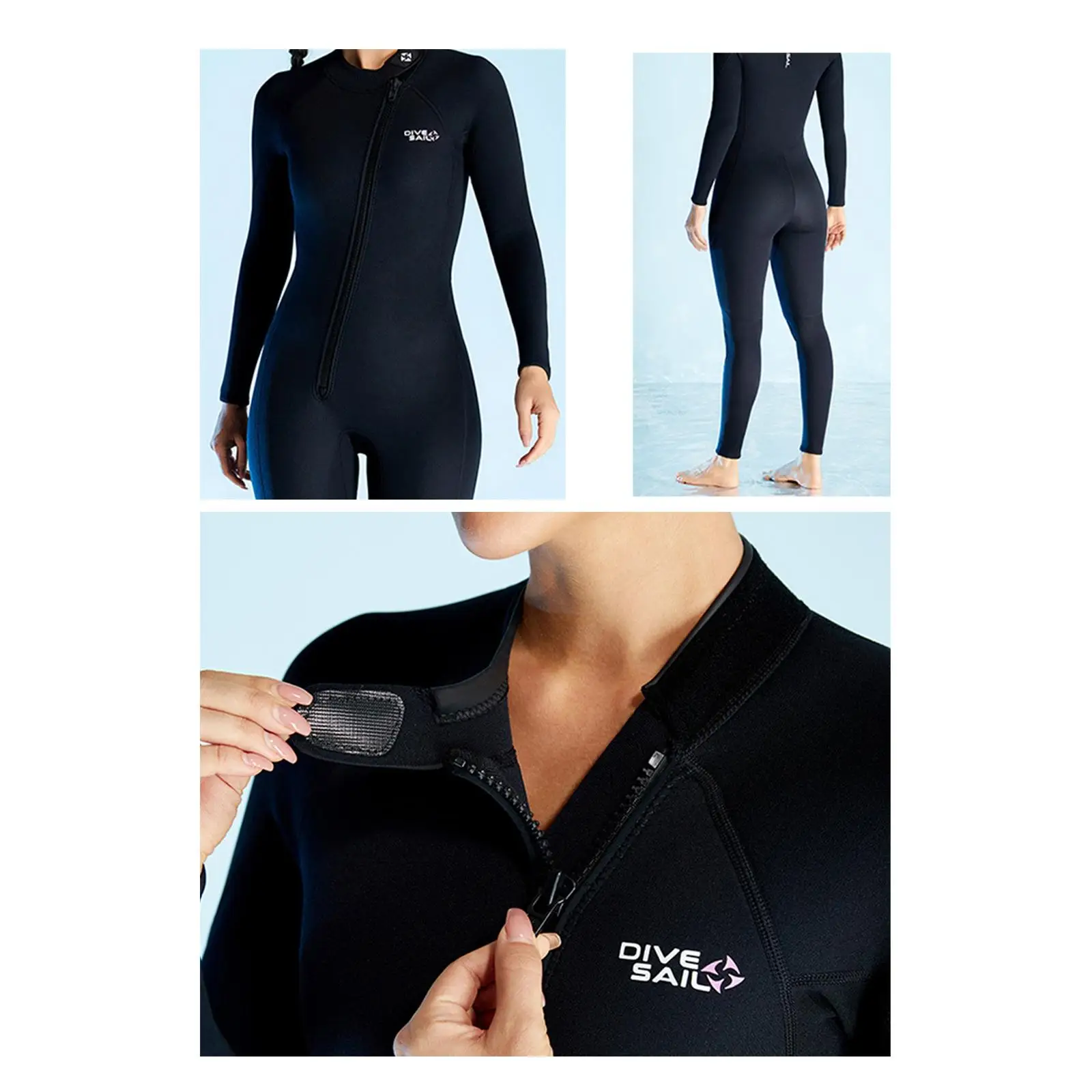 

Diving Wetsuit Swimsuits Swimming Costume Zipper Piece Body Swim suits Wetsuit