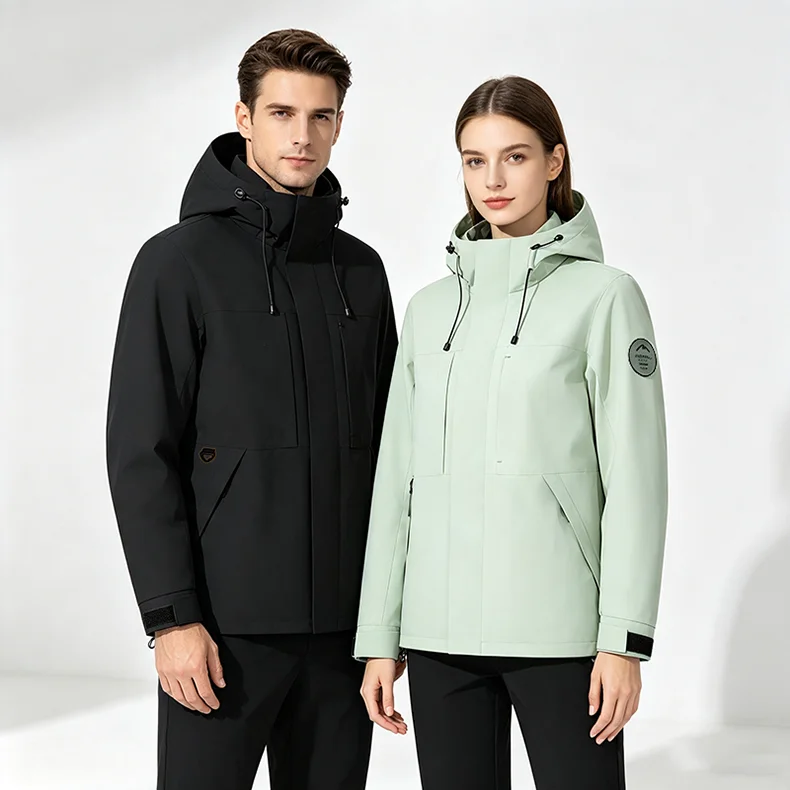 LNGXO Wasserdichte Windjacke für Damen und Herren, Outdoor-Sport, winddichte, einlagige Jacke, Wander-, Trekking-, Bergsteiger-Regenjacke – Detail 24