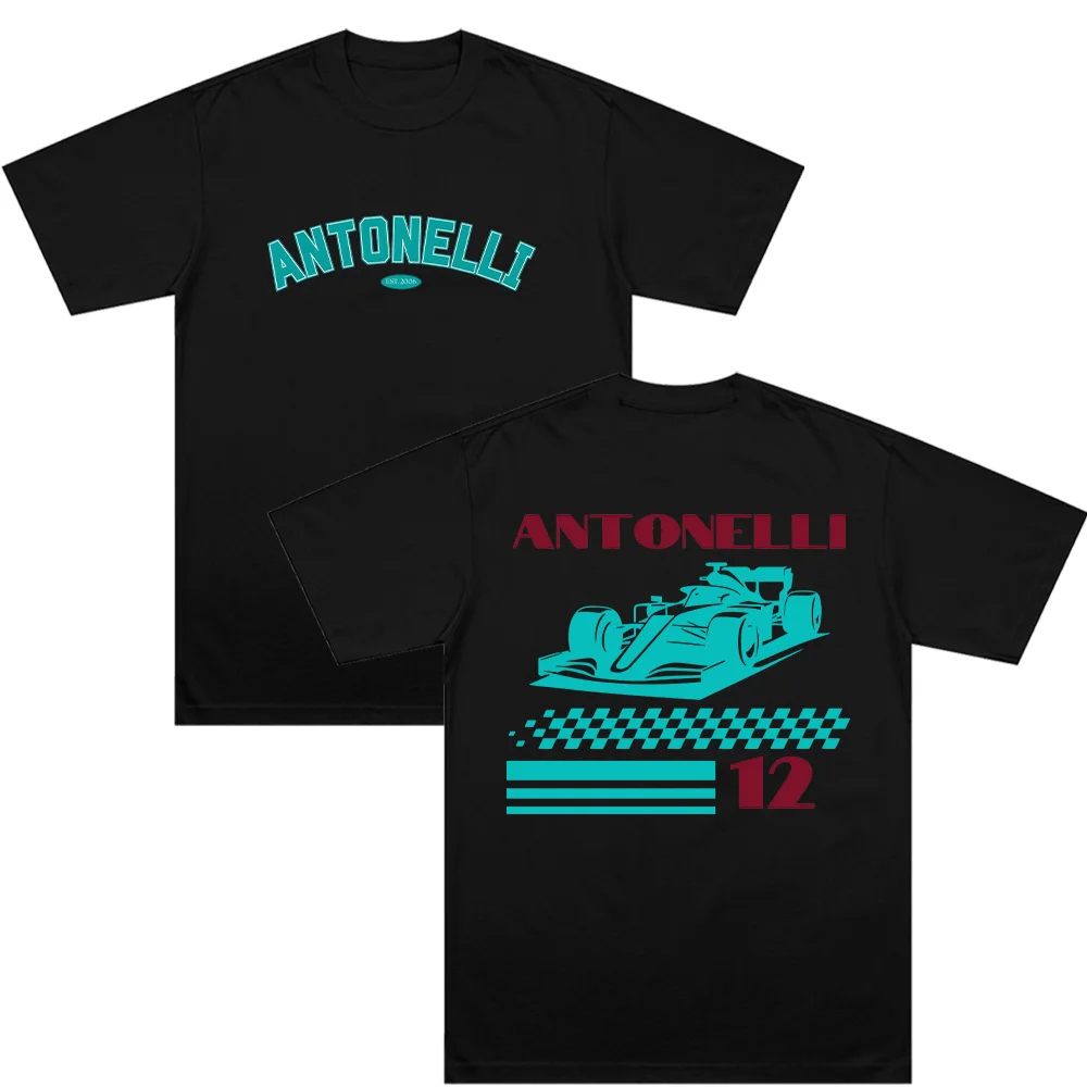 Antonelli T-shirts Andrea Kimi Antonelli 12 Gift for Kimi Fan Clothes Women Men Pure Cotton T Shirt Summer Casual Breathable Tee