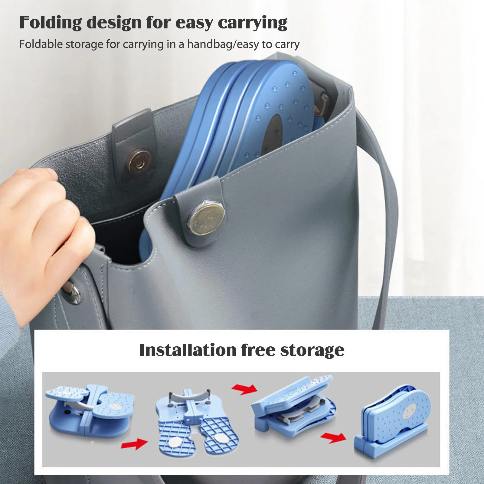 Mini Stepping Leg Trainer Portable Standing Leg Stretch Board Fitness Equipment Foldable Non-Slip Unisex for Indoor Gym