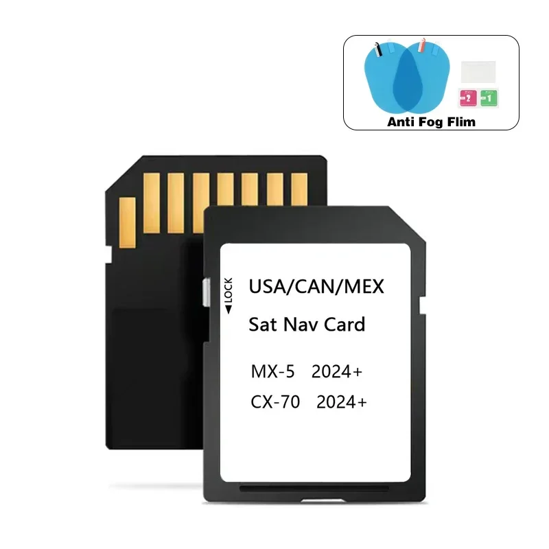 

for Mazda CX-70 MX-5 Car Sat Nav Update 2024 Version USA/CAN/MEX Maps Connect 1 system Navigation SD Card North America GPS 16GB