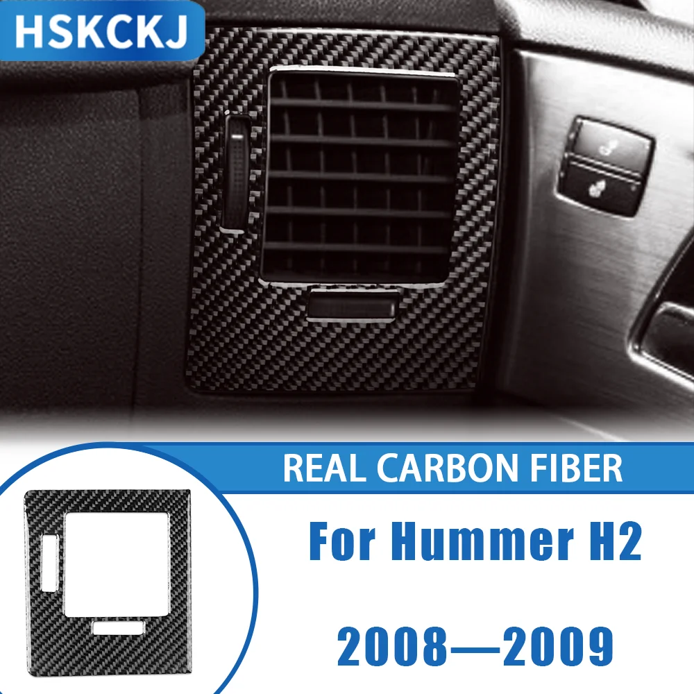 

Carbon Fiber Copilot Dashboard Air Vent Adjustment Panel Decals For Hummer H2 2008—2009 Interior Cover Trim Sticker Modification