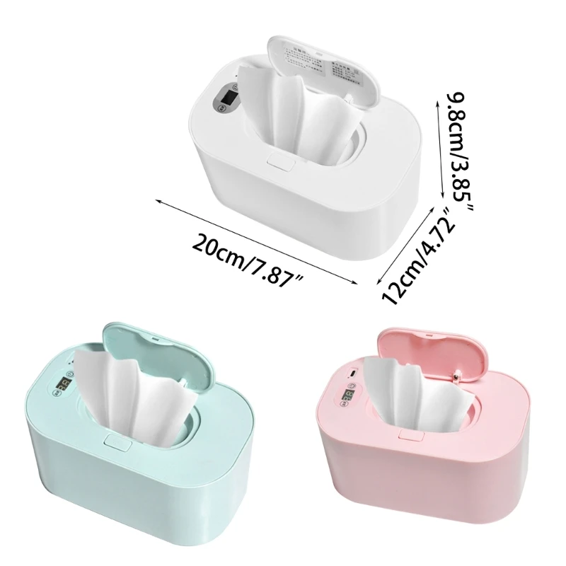 2024 New Wipes Dispenser Wipe Holder for Baby USB Temperature Display Reusable Baby Wipes Heater for Newborn Travel Home Use