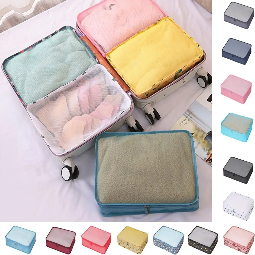 

Oxford Cloth Travel Clothing Storage Bag Large Capacity Cube System Travel Suitcase Organizer Dustproof Waterproof