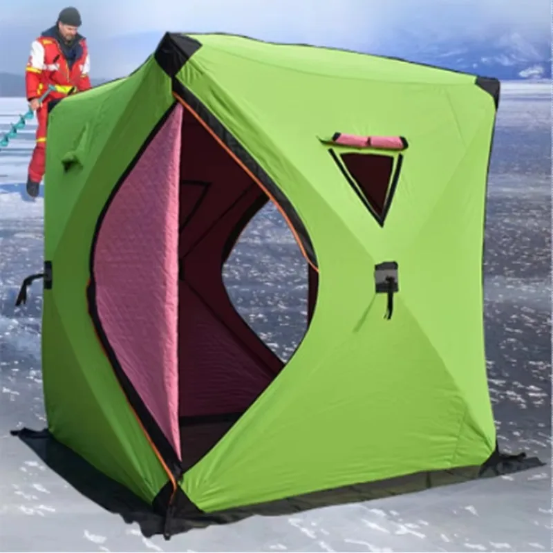 Ice Fishing Tent Carp Tent Winter Warm Outdoor Camping Thickened Cotton Pop up Irregular Shape Tents